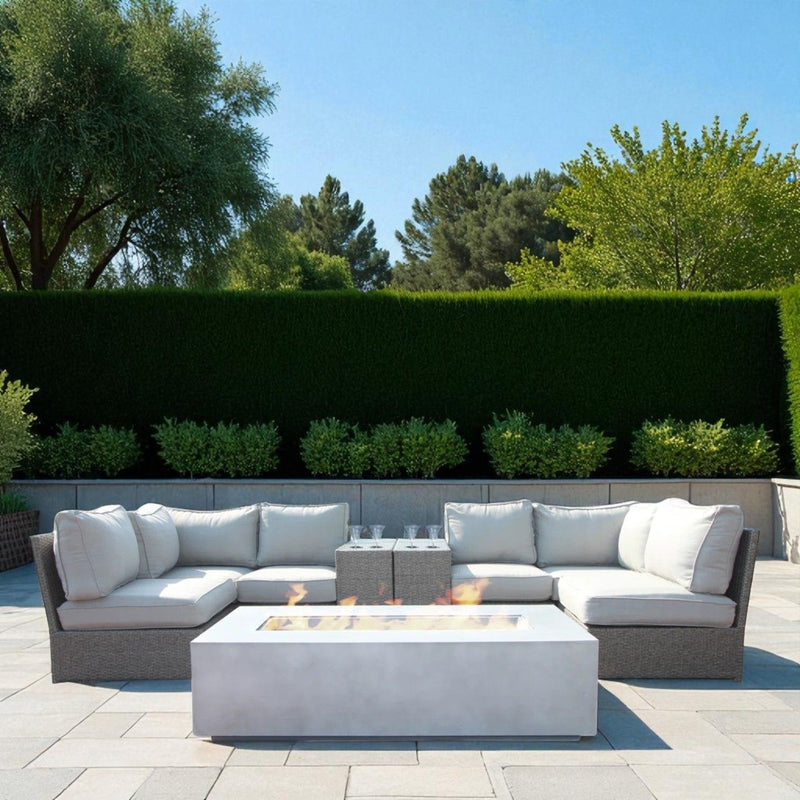 Outdoor Elegance Conversation Set With Fire Pit - R&R Furniture Gallery (Fountain Valley, CA)