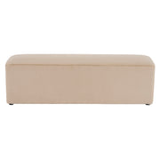 Long Plush Ottoman, Simple Footstool And Seat For Home Use - Almond - R&R Furniture Gallery (Fountain Valley, CA)