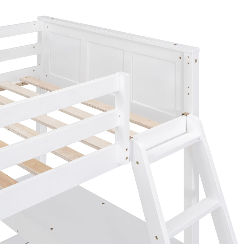 Full Over Full Bunk Bed With Desk - R&R Furniture Gallery (Fountain Valley, CA)