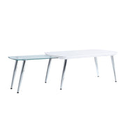 Patina - Coffee Table - White & Chrome - R&R Furniture Gallery (Fountain Valley, CA)