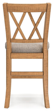 Havonplane - Upholstered Barstool (Set of 2) - Brown - R&R Furniture Gallery (Fountain Valley, CA)