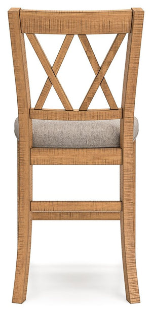 Havonplane - Upholstered Barstool (Set of 2) - Brown - R&R Furniture Gallery (Fountain Valley, CA)