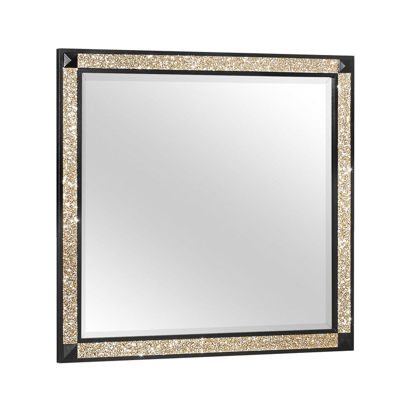 Lively - Mirror With Glitter Detail - Black - R&R Furniture Gallery (Fountain Valley, CA)