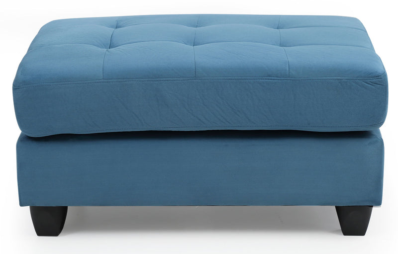 Contemporary upholstered ottoman by Glory Furniture with a sleek, modern design and plush fabric for stylish home seating.