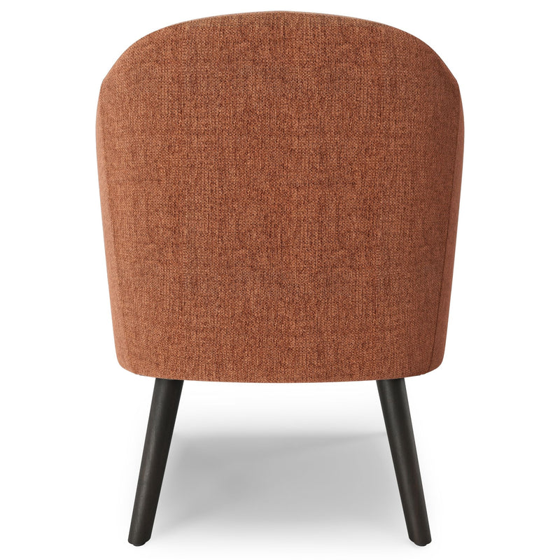 Simpli-Home Redding upholstered accent chair with plush fabric and modern design, perfect for living room or bedroom decor.