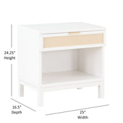 Blake - 1 Drawer Nightstand - White - R&R Furniture Gallery (Fountain Valley, CA)
