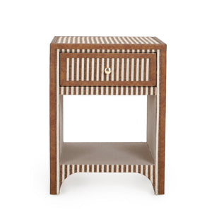 Kora cotton jute nightstand by TOV Furniture featuring a compact accent nightstand with natural fiber texture and modern design.