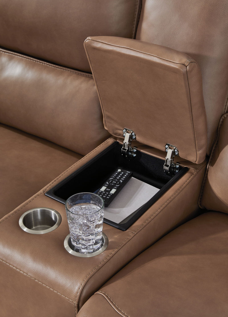 DeepWakes - Power Reclining Loveseat / Console / Adjustable Headrest - R&R Furniture Gallery (Fountain Valley, CA)