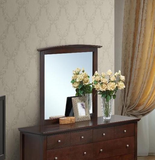 Elegant wall mirror by Glory Furniture with a sleek, modern frame, perfect for enhancing living room or hallway decor.
