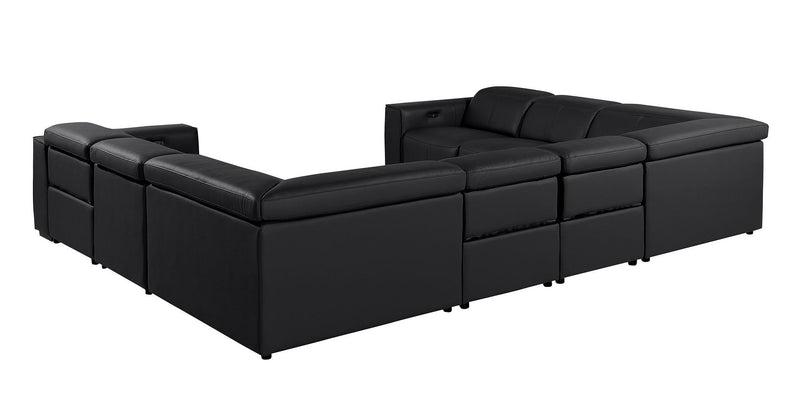 1224 - 8-Piece U-Shaped Sectional Sofa In With 4 Power Recliners & Power Headrests