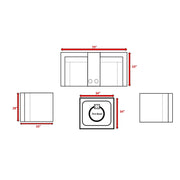 Contemporary Patio Seating Set With Fire Pit - R&R Furniture Gallery (Fountain Valley, CA)