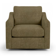 Classic Home Aspen swivel chair with upholstered seat and wooden base, featuring a modern design and comfortable armrests.