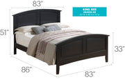 Elegant panel bed by Glory Furniture, showcasing a cozy bedroom setup with a stylish upholstered headboard and wooden frame.