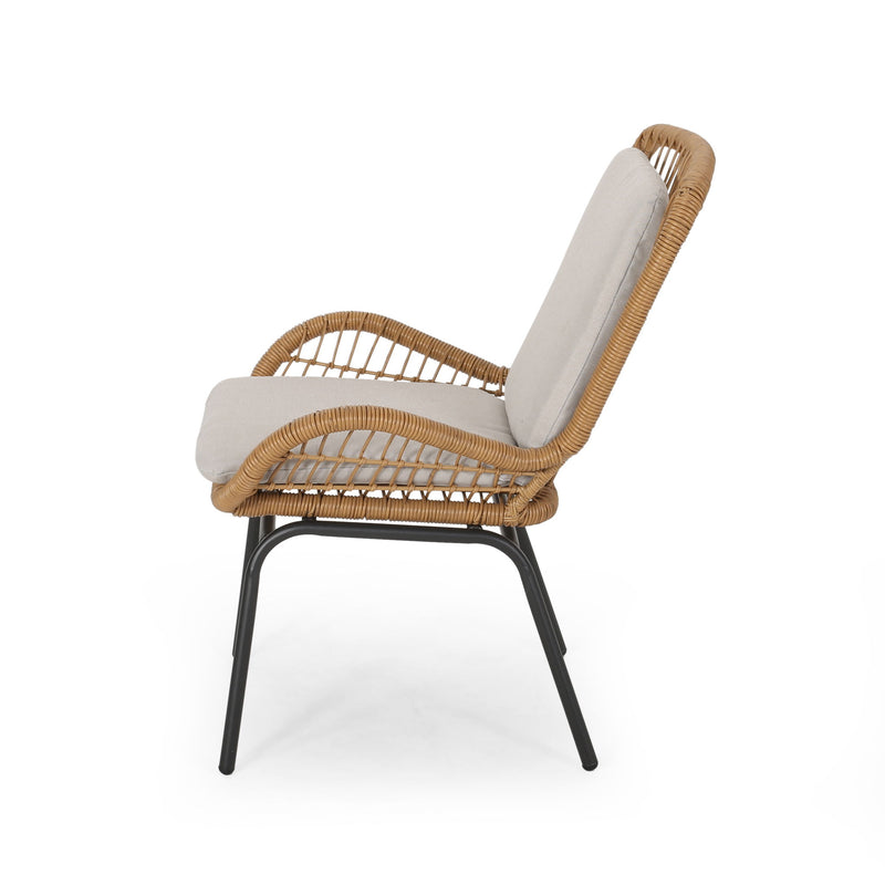 Outdoor Wicker Club Chair With Cushions (Set of 2) - R&R Furniture Gallery (Fountain Valley, CA)