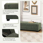 Noble House textured fabric ottoman bench with hinged lid, showcasing a stylish and functional furniture piece for living rooms.