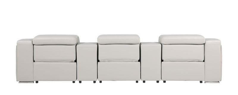 1116 - 5-Piece Modular Power Reclining Sofa In With 3 Power Recliners & Power Headrests