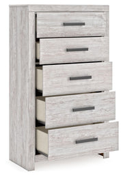 Cayboni - Five Drawer Chest - Whitewash - R&R Furniture Gallery (Fountain Valley, CA)