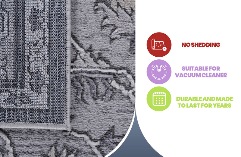 Marfi - 6' X 9' Oriental Area Rug - Ivory / Gray - R&R Furniture Gallery (Fountain Valley, CA)