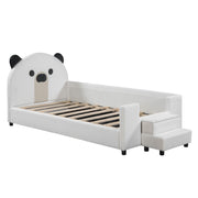 Upholstered Daybed With Bear Shaped Headboard, Hydraulic System And Breathable Fence - R&R Furniture Gallery (Fountain Valley, CA)