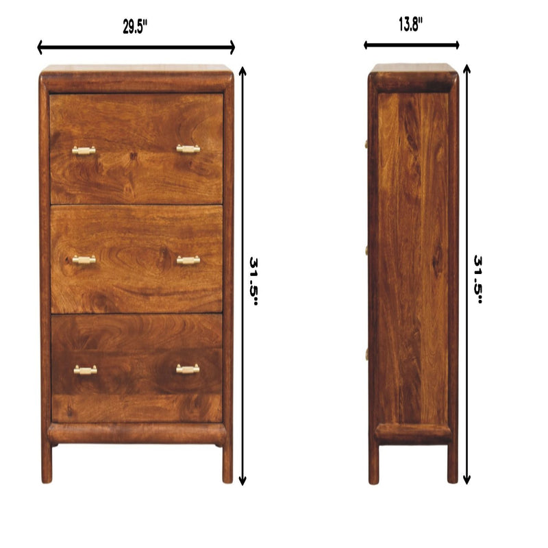 Regency - 3 Drawer Chest - Brown - R&R Furniture Gallery (Fountain Valley, CA)