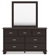 Covetown - Dresser And Mirror - Dark Brown - R&R Furniture Gallery (Fountain Valley, CA)