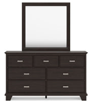 Covetown - Dresser And Mirror - Dark Brown - R&R Furniture Gallery (Fountain Valley, CA)