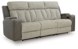 WhipLash - Power Reclining Sofa With Adj Headrest - Sisal - R&R Furniture Gallery (Fountain Valley, CA)