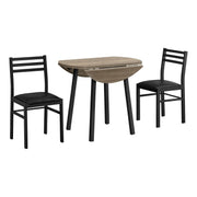 3 Pieces Dining Table Set, Small, Drop Leaf, Contemporary & Modern - R&R Furniture Gallery (Fountain Valley, CA)