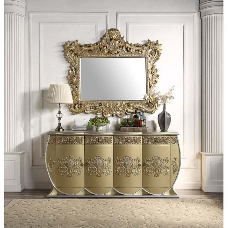 Bernadette - Server - Gold - R&R Furniture Gallery (Fountain Valley, CA)