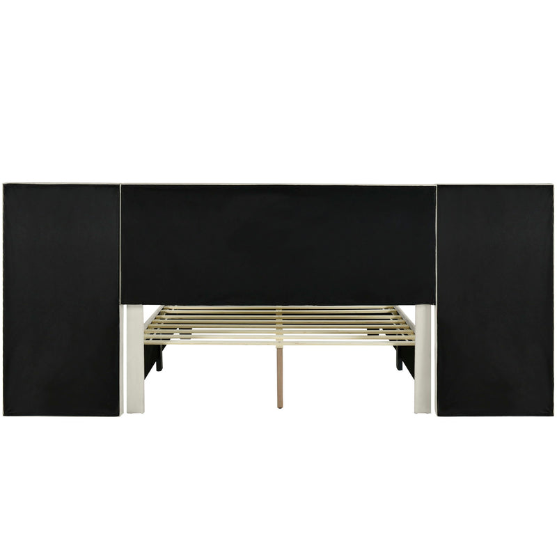 Upholstered Platform Bed With Big Headboard - R&R Furniture Gallery (Fountain Valley, CA)