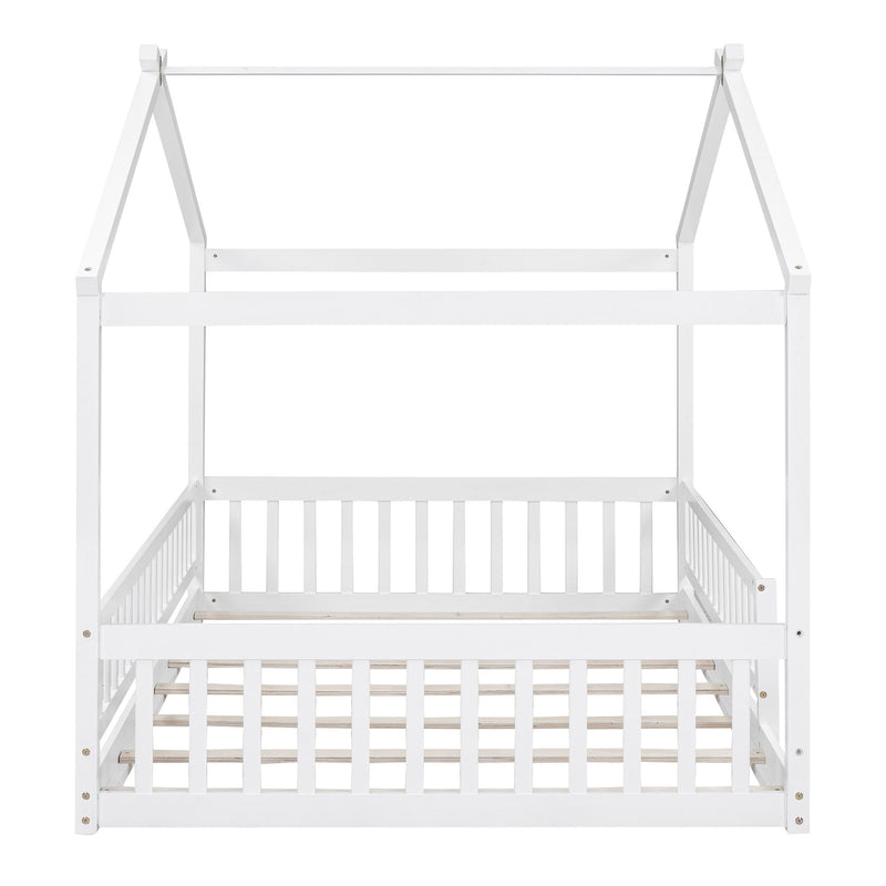 Bed House Bed Frame With Fence - R&R Furniture Gallery (Fountain Valley, CA)
