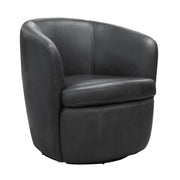 Barolo - 100% Italian Leather Swivel Club Chair (Set of 2) - R&R Furniture Gallery (Fountain Valley, CA)