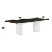 Carena - Dining Table With Leaf - White & Brown - R&R Furniture Gallery (Fountain Valley, CA)