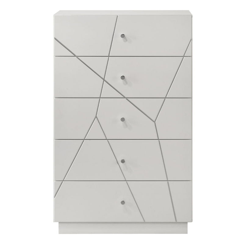 Esther - Chest - White / Silver - R&R Furniture Gallery (Fountain Valley, CA)