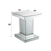 Nysa - 20" End Table - Mirrored & Faux Crystals - R&R Furniture Gallery (Fountain Valley, CA)