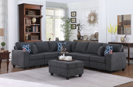 Cooper - Sectional Sofa With Ottoman And Cupholder - R&R Furniture Gallery (Fountain Valley, CA)