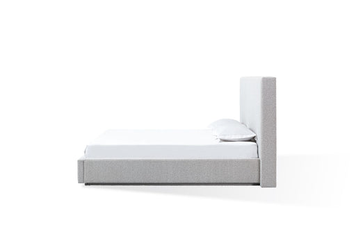 Modus One Modern Headboard in cotton ball boucle upholstery, showcasing a sleek, upholstered design with a soft, textured fabric finish.