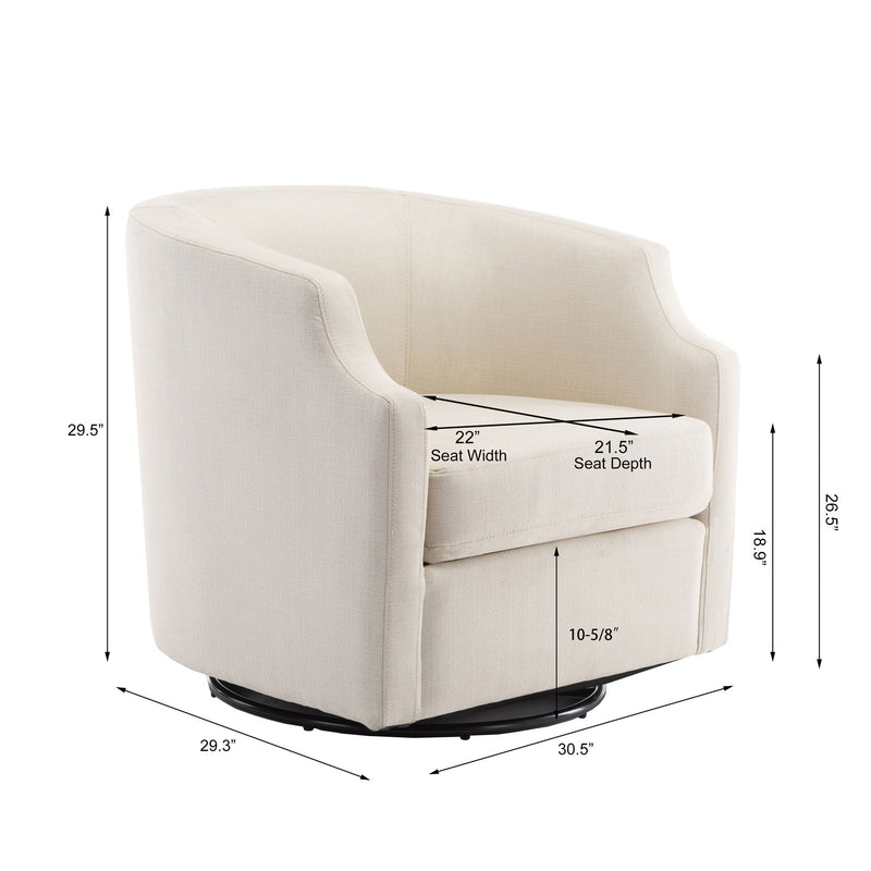 Isabelle - Swivel Glider Barrel Chair - R&R Furniture Gallery (Fountain Valley, CA)