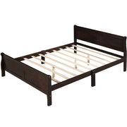 Platform Bed Frame Mattress Foundation Sleigh Bed With Headboard / Footboard / Wood Slat Suppor - R&R Furniture Gallery (Fountain Valley, CA)