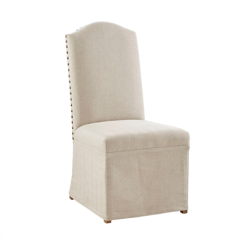 Dining Chair With Skirts (Set of 2) - Beige - R&R Furniture Gallery (Fountain Valley, CA)