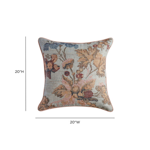 TOV Furniture Taman 20-inch natural cotton accent pillow with autumn floral print for decorative throw pillow.