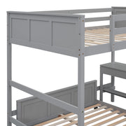 Full Over Full Bunk Bed With Desk - R&R Furniture Gallery (Fountain Valley, CA)