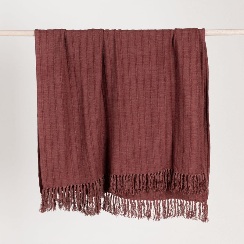 Hunter throw blanket by Classic Home, soft and cozy fabric with a stylish pattern, shown draped over a sofa.