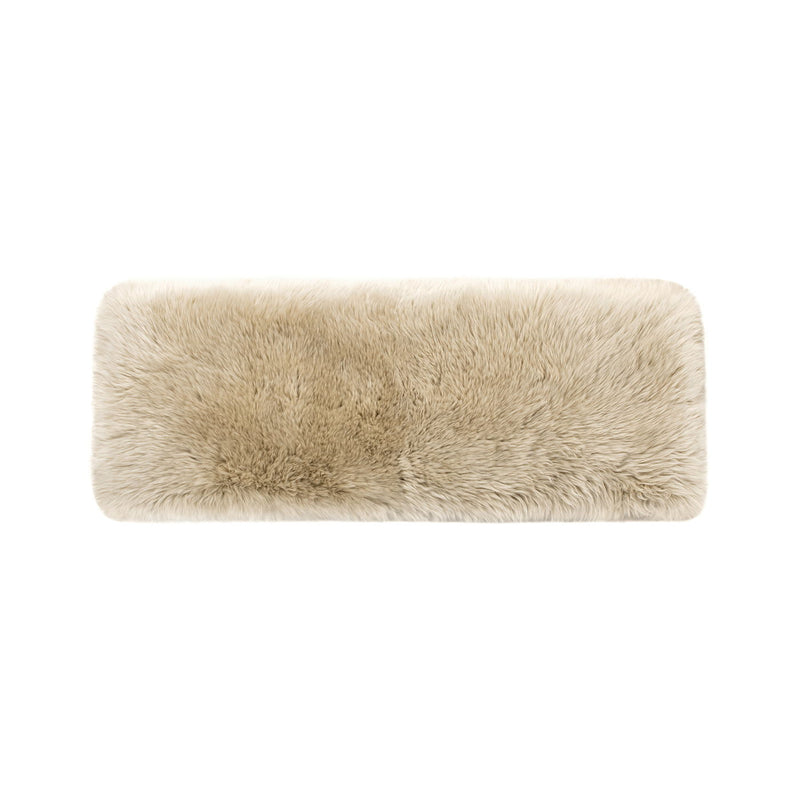 Leda - Sheepskin Fur Rectangular Accent Bench - Natural Blonde - R&R Furniture Gallery (Fountain Valley, CA)