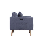 Easton - Fabric Chair With USB Charging Ports Pockets And Pillows - R&R Furniture Gallery (Fountain Valley, CA)