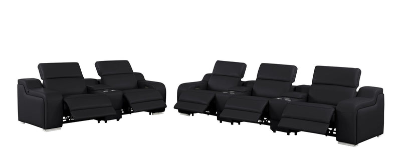 1116 - 8-Piece Modular Power Reclining Sofa, Loveseat & Chair Set In With 5 Power Recliners & Power Headrests