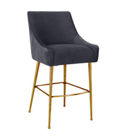 Beatrix - Pleated Velvet Stool - R&R Furniture Gallery (Fountain Valley, CA)
