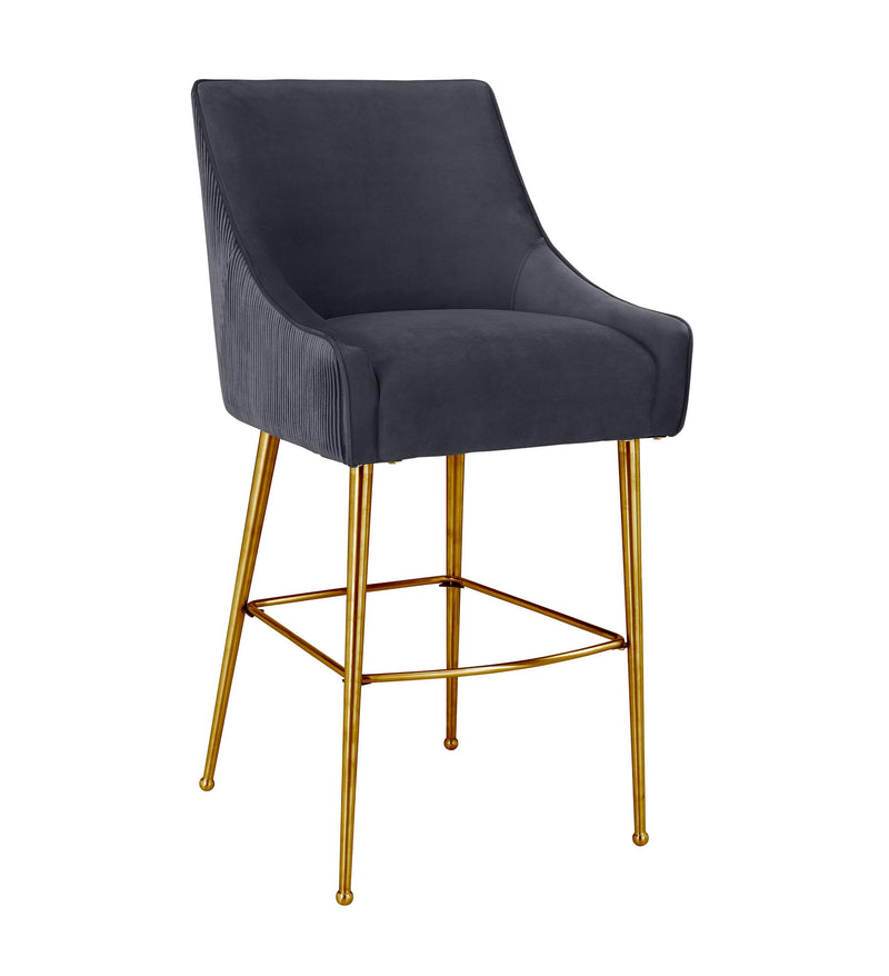 Beatrix - Pleated Velvet Stool - R&R Furniture Gallery (Fountain Valley, CA)