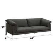 Tadi - Loveseat - Black Top Grain Leather - R&R Furniture Gallery (Fountain Valley, CA)