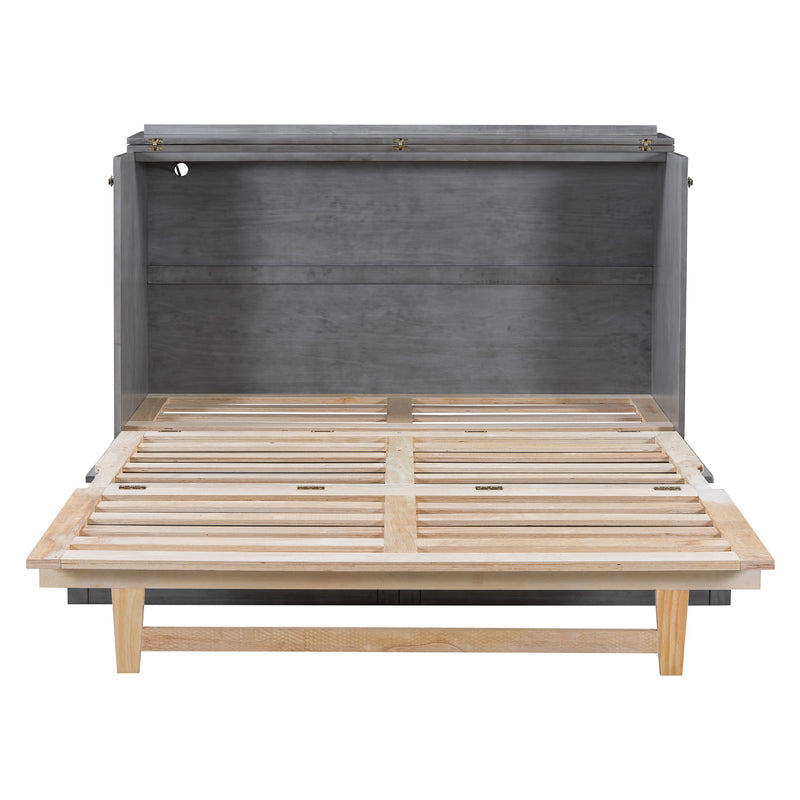 DreamHaus cabinet bed with large storage drawers, stylish design, showcasing a modern Murphy bed with integrated storage.